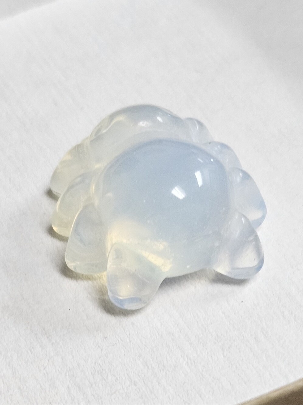 Opalite-esque Carved Bug/spider Figurine - Iridescent Blue White - Picture 2 of 3